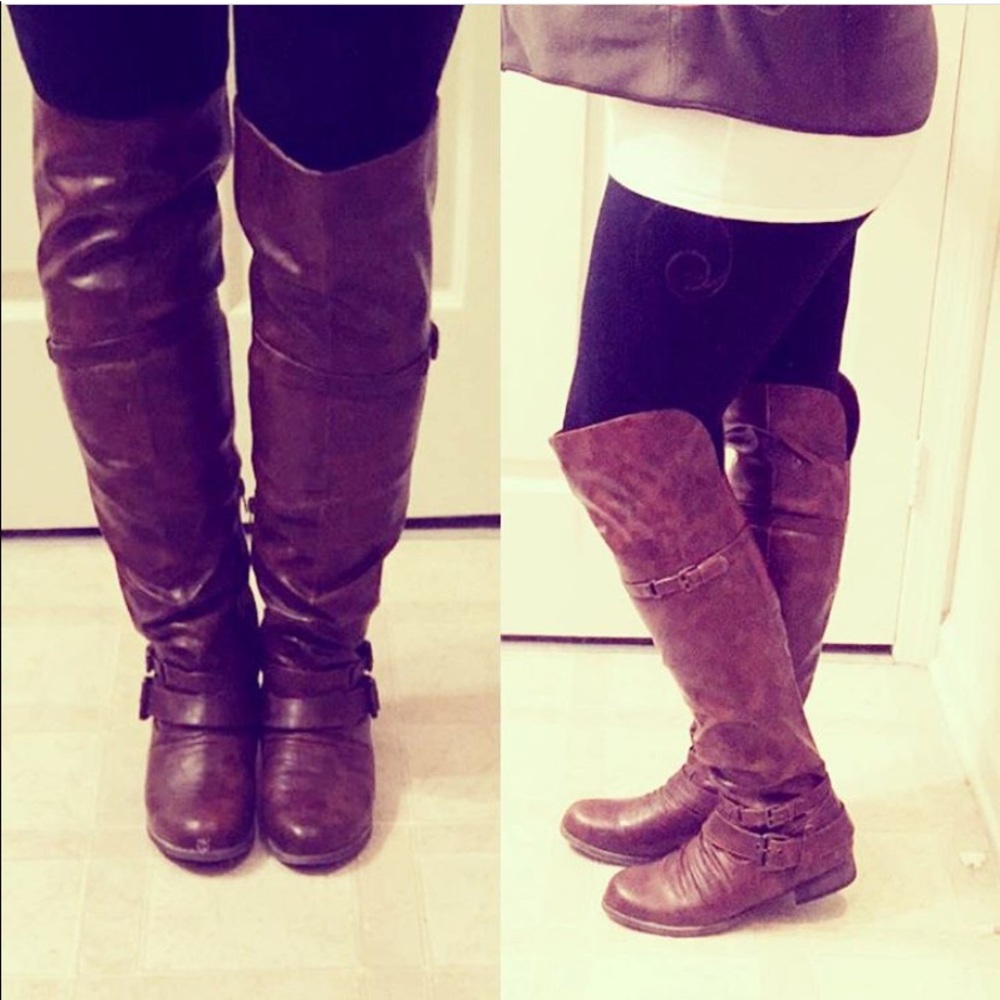 Brown Over the knee Boots.